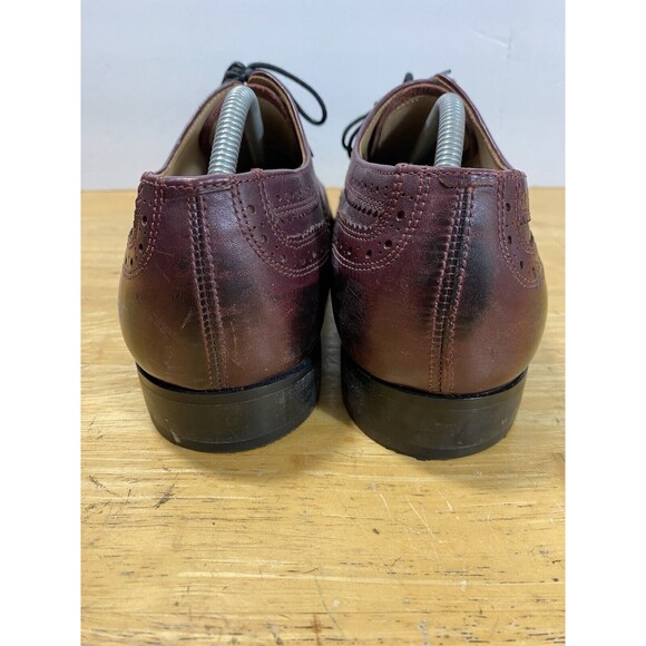 DAPPER SHOES CO. Genuine Leather Handcrafted Classic Burgundy Loafer Sz 9 - Picture 5 of 11